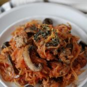 Spaghetti Squash Pizza Pasta~Whole 30